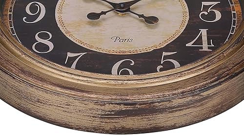 Miniatura 3 de Monarch Specialties I 9092 Relojes, redondo de 18 pulgadas, reloj de pared, marrón antiguo, tradicional
