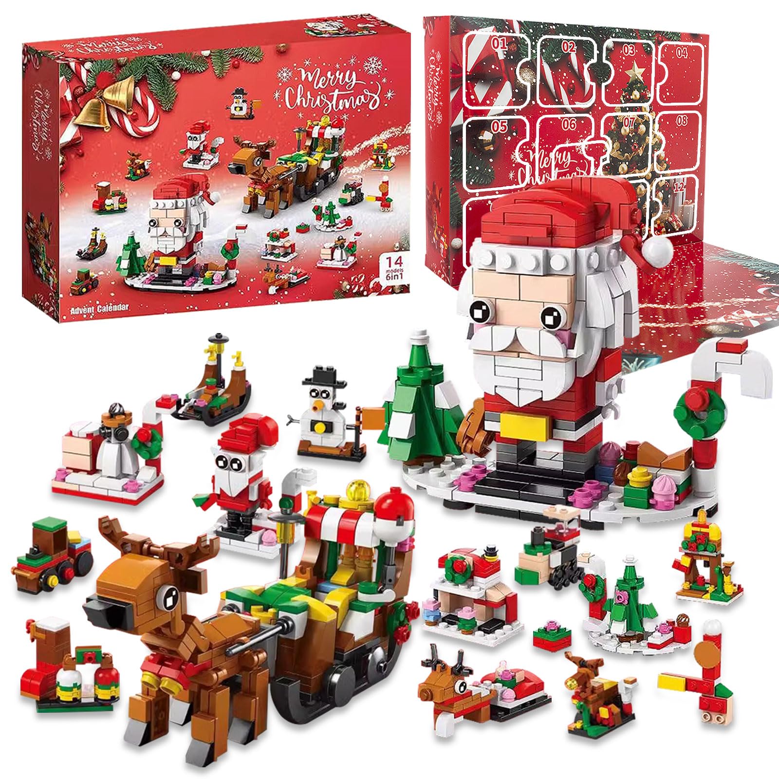 Amazon.com: STBEIMEIMY Advent Calendar Christmas 12 Days Building
