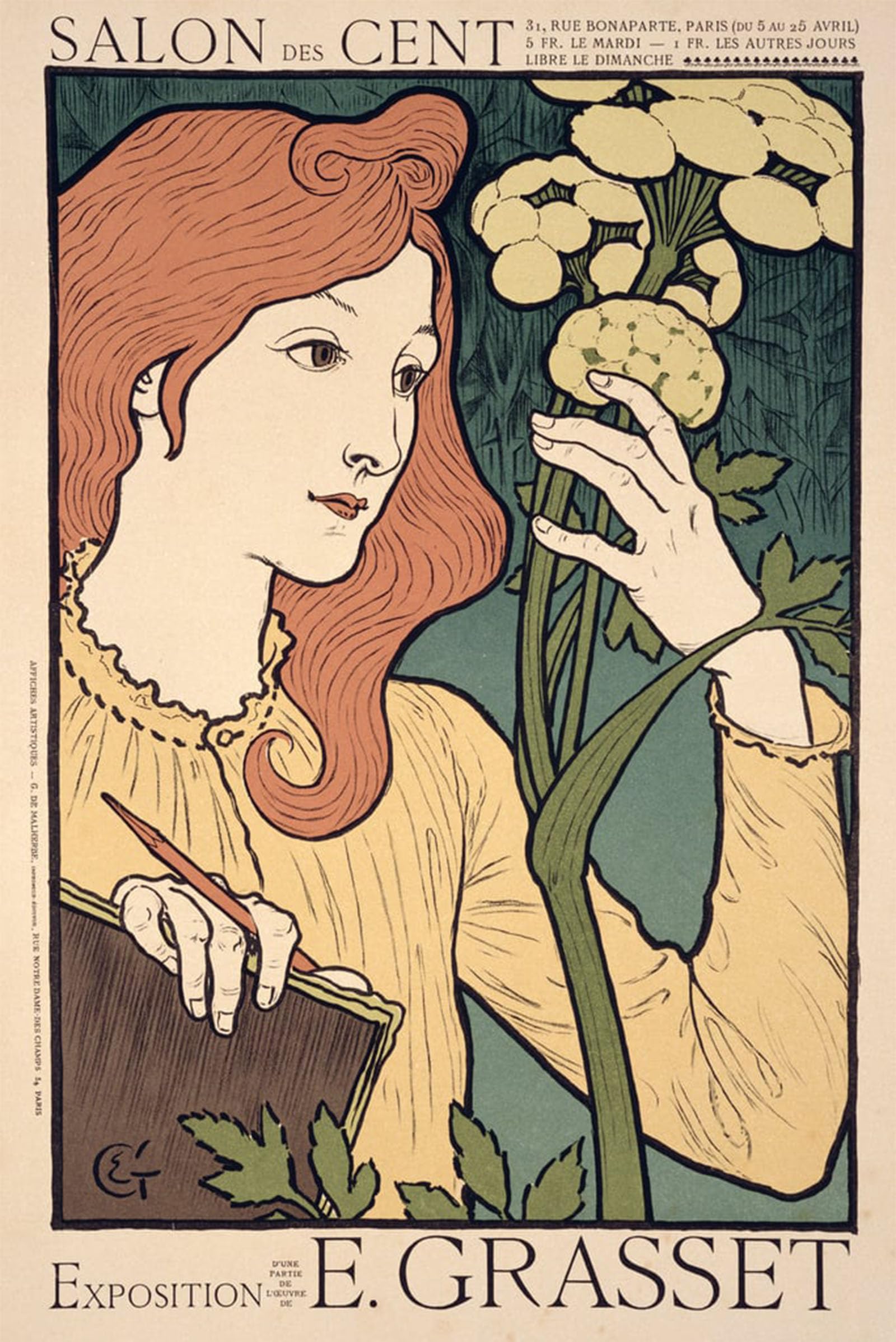 Impression Tableaux Peinture sur Toile Affiche Exposition Grasset - 5