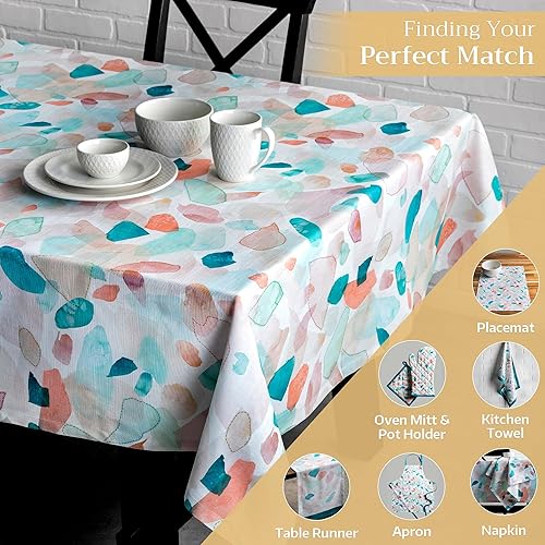 Miniatura 6 de Maison d' Hermine Mantel 100% algodón, decorativo, lavable, rectangular, para regalos, cocina, comedor, fiestas de bufé y campamento, picnic de