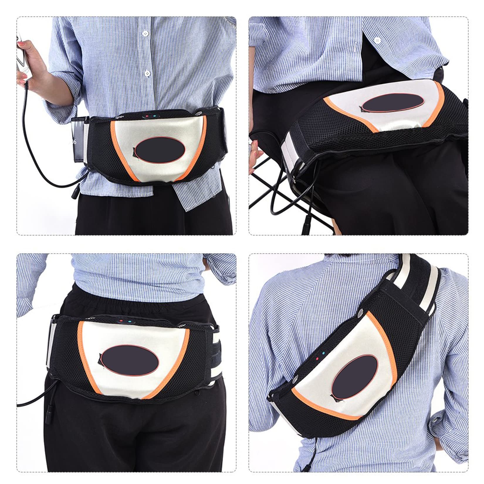 Ceinture chauffante Amincissante pour Masseur Vibrant électrique, pour Perdre du Poids, brûler Les Graisses sur Le Ventre, soulager Les crampes Abdominales lombaires