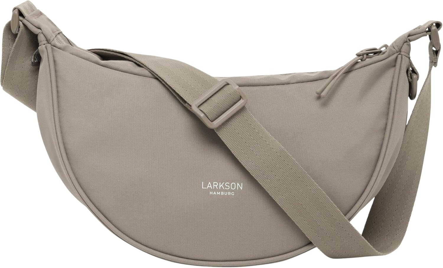 LARKSON Borsa a Tracolla Donna Grigio - Solveig Small - Borsetta Mezzaluna - Borse a Spalla Piccola Elegante e Casual - Regolabile Marsupio alla Moda - Impermeabile
