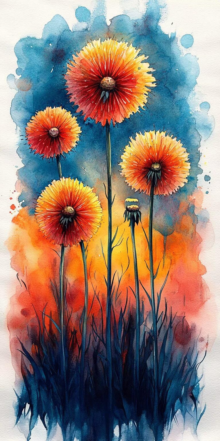 Dipingere con i Numeri La principessa di petaliastratto, 60x120cm, k-335