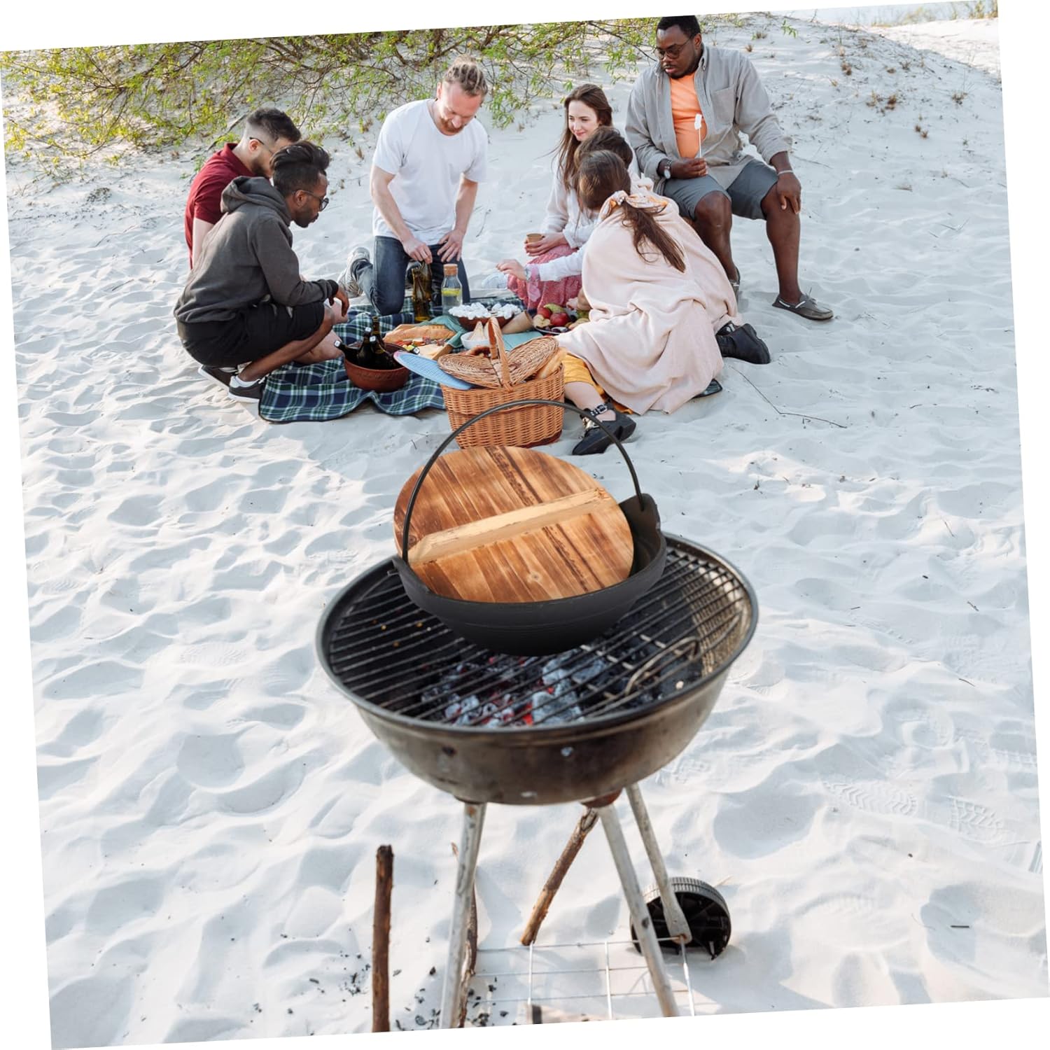 Cabilock 2pcs Outdoor Pot Cast Iron Pot for Soup Ramen Instant Noodles Japanese Hot Easy to Clean Material