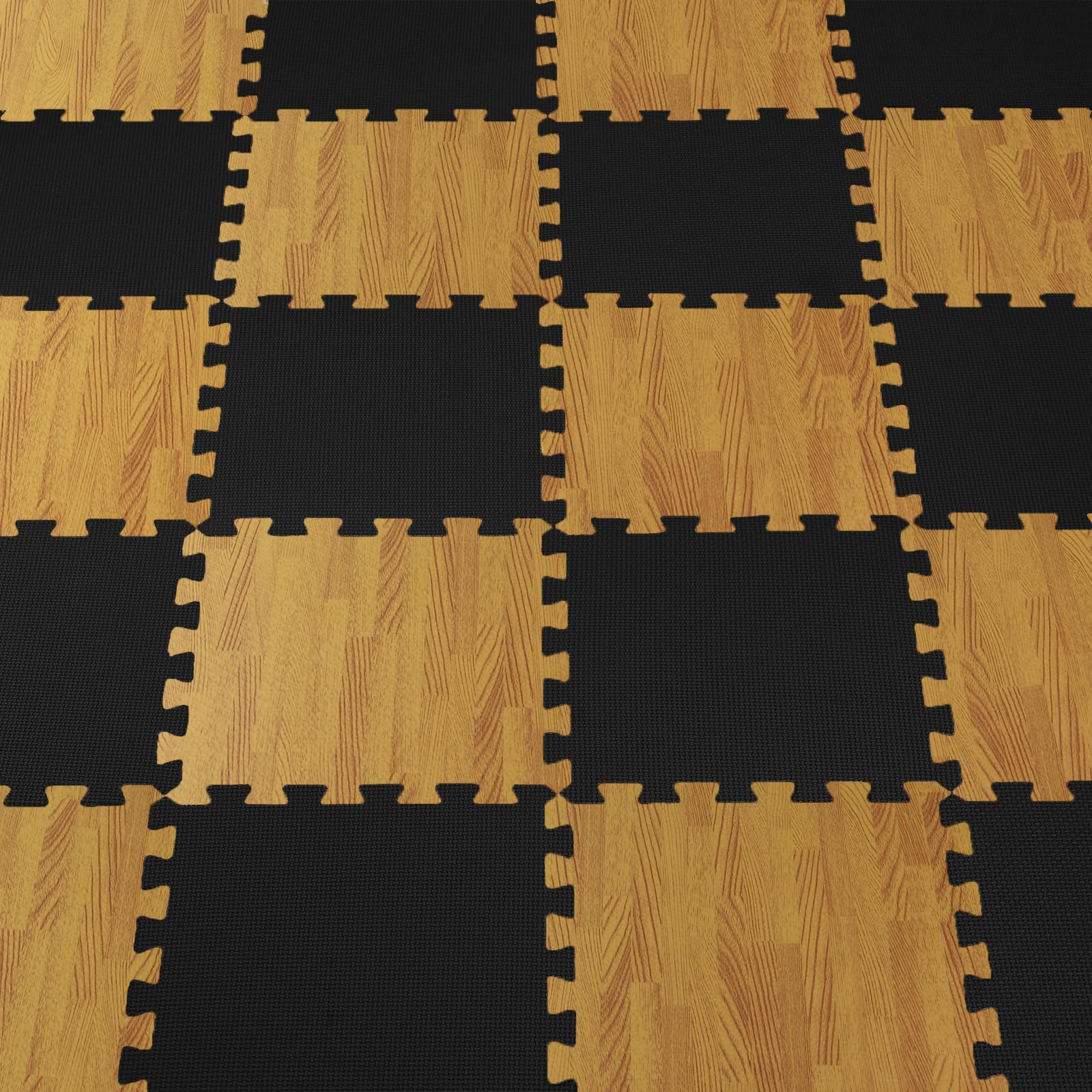 ALPIDEX 1,95 m² Tapis Protection Sol 21 Pièces 30 x 30 x 1 cm Tapis Bordures Fitness Sport Puzzle Dalle Mousse Gym Garage Piscine Isolation