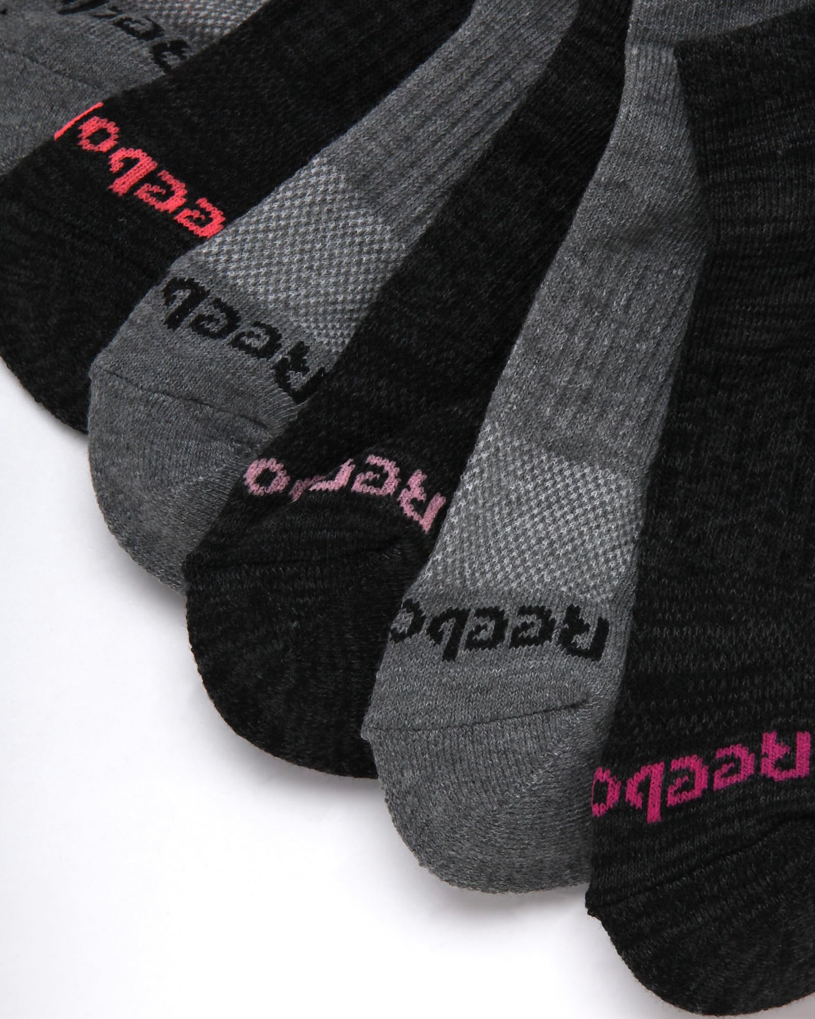 Reebok Damskie skarpety o niskim kroju, 12 sztuk, amortyzowane, wygodne, niewidoczne, sportowe skarpety dla kobiet (4-10)