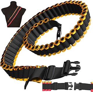 12/20 Gauge 60 Rounds Shotgun Shell Bandolier, Adjustable Belt with Quick Release Buckle, Shotshell Shoulder Carrier for Hunting - Lyska