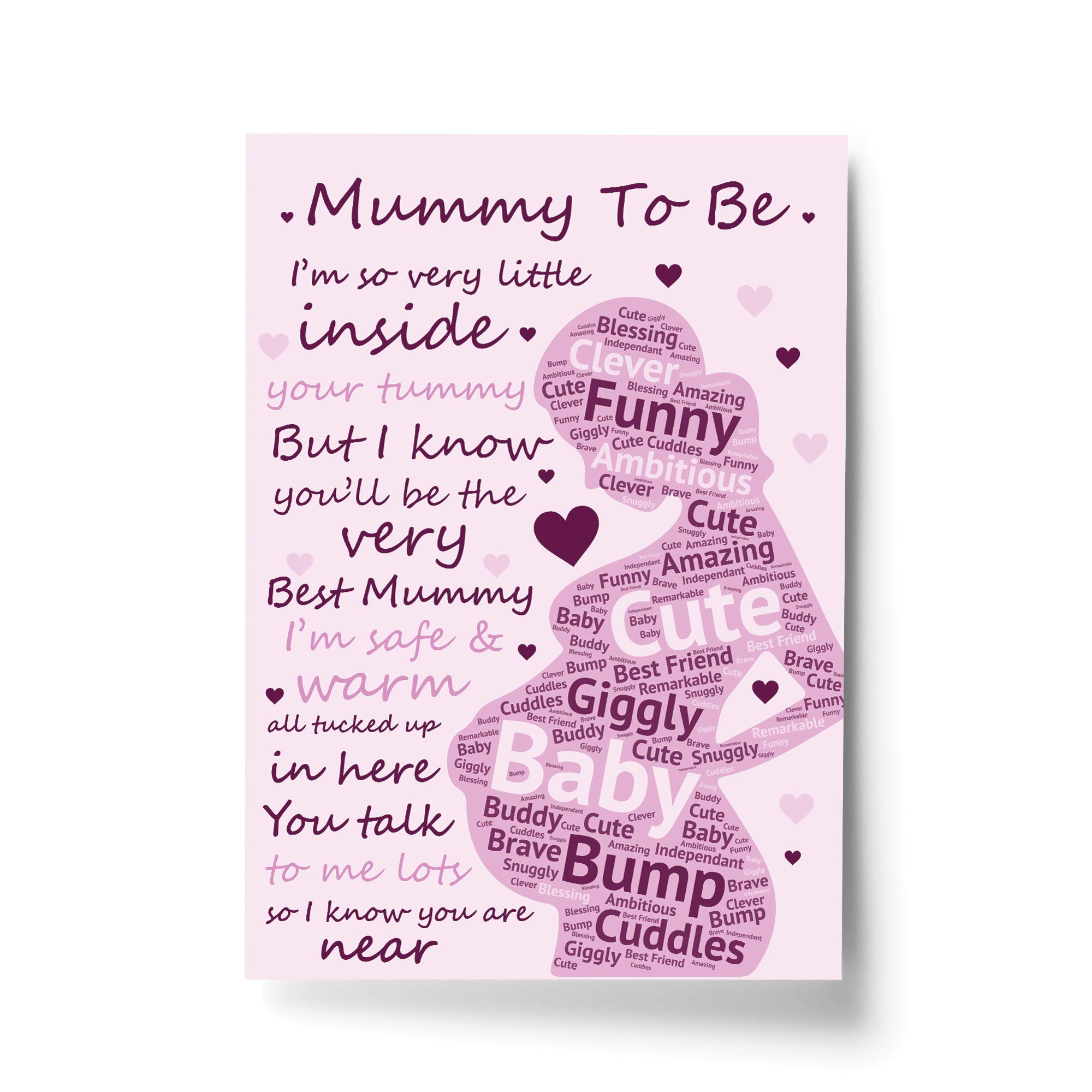 RED OCEAN Mummy To Be Print New Mummy Gift Mum To Be Gift From Bump Keepsake