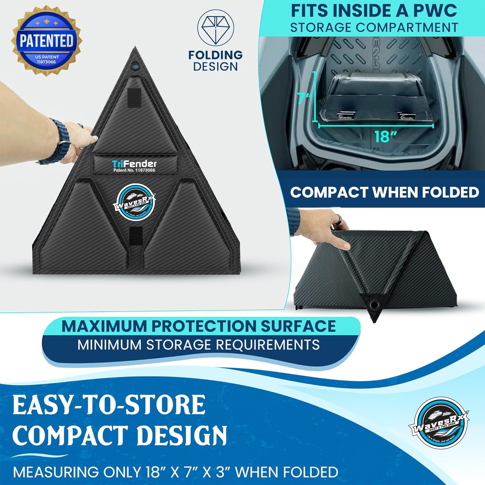 Pare-chocs Pour Jet Ski WavesRX – Pliable, Protection Anti-rayures, Fixation Rapide