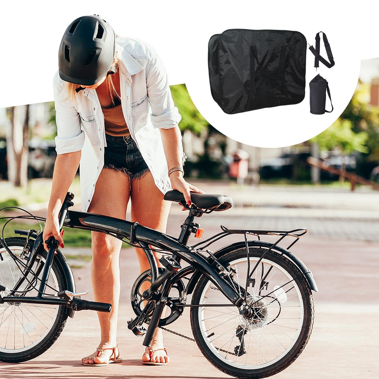 Borsa da ciclismo pieghevole, borsa da trasporto per ciclismo | Custodia per il trasporto in bicicletta - Robusta borsa da viaggio per ciclismo, custodia da ciclismo pieghevole all'aperto per trasport