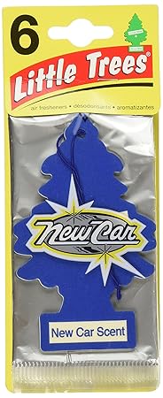 6 Pack Car Freshner 10189 Little Trees Air Freshener New Car Scent - Single Tree per Package