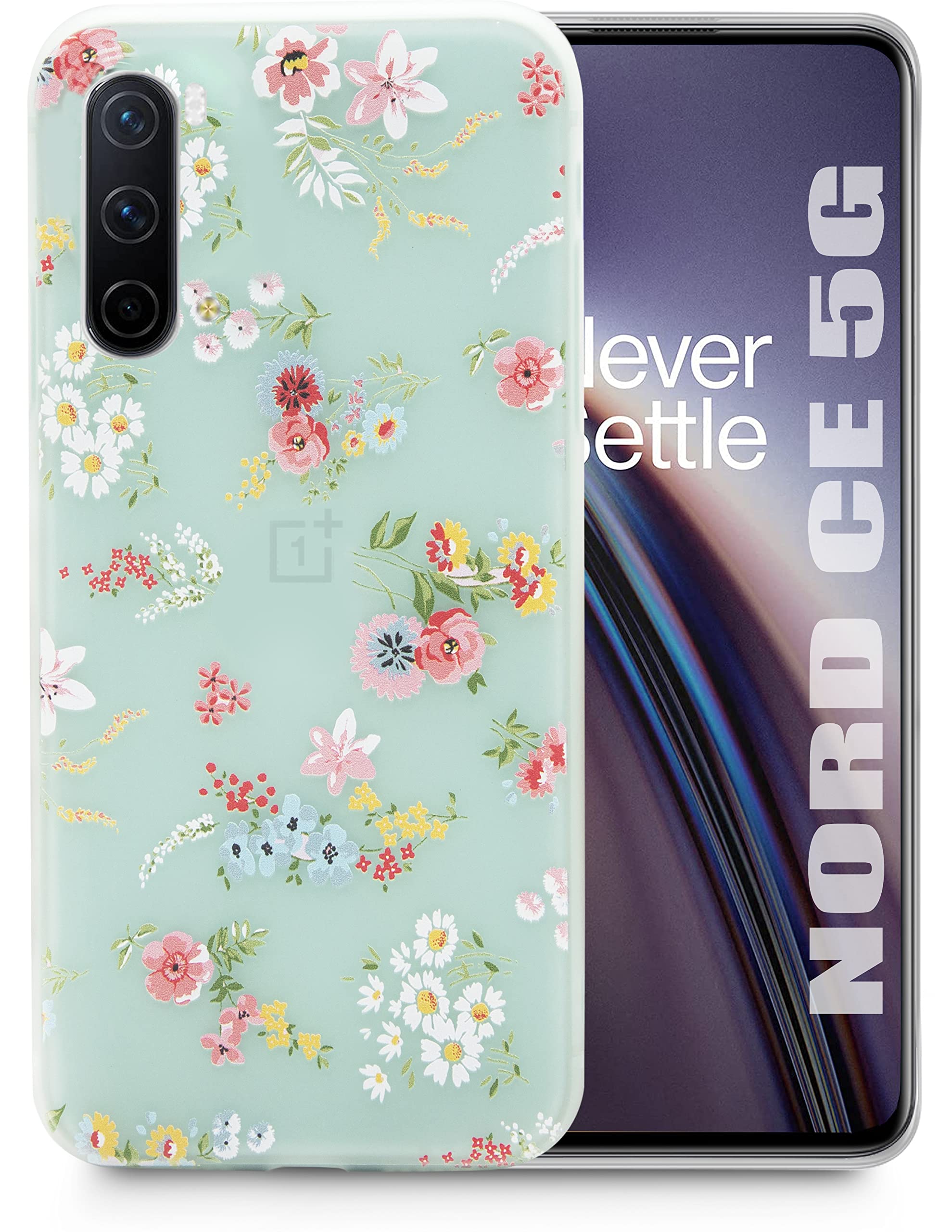SQUIF Thermoplastic Polyurethane 3D Back Case Cover for OnePlus Nord CE 5G for Girls (Flower Printed, White) (B0B36B79TY) Amazon Price History, Amazon Price Tracker