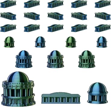 Civilization Empires for Catan Board Game | Replacement Player Sets | Settlers Pieces | Cities Settlements Roads | 3D Printed Aqua Reef Atlantean Empire
