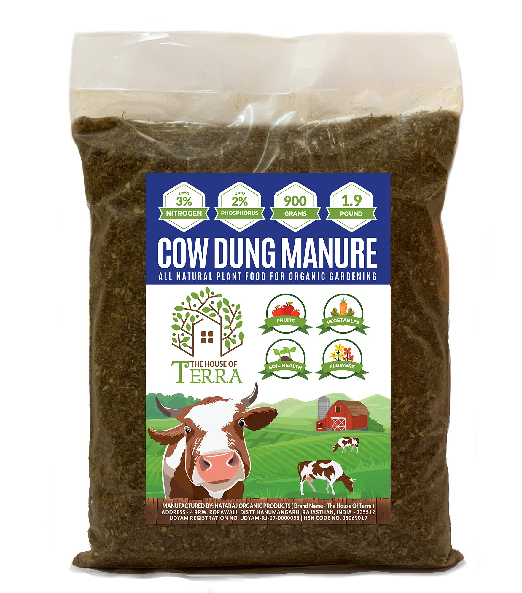 100% Pure Cow Dung Manure Fertilizer 1.8 Kg for Plants - Organic & Natural Growth Boosters - Complete Plant Food - Indoor & Outdoor Plants (B09HH4QHYL) Amazon Price History, Amazon Price Tracker