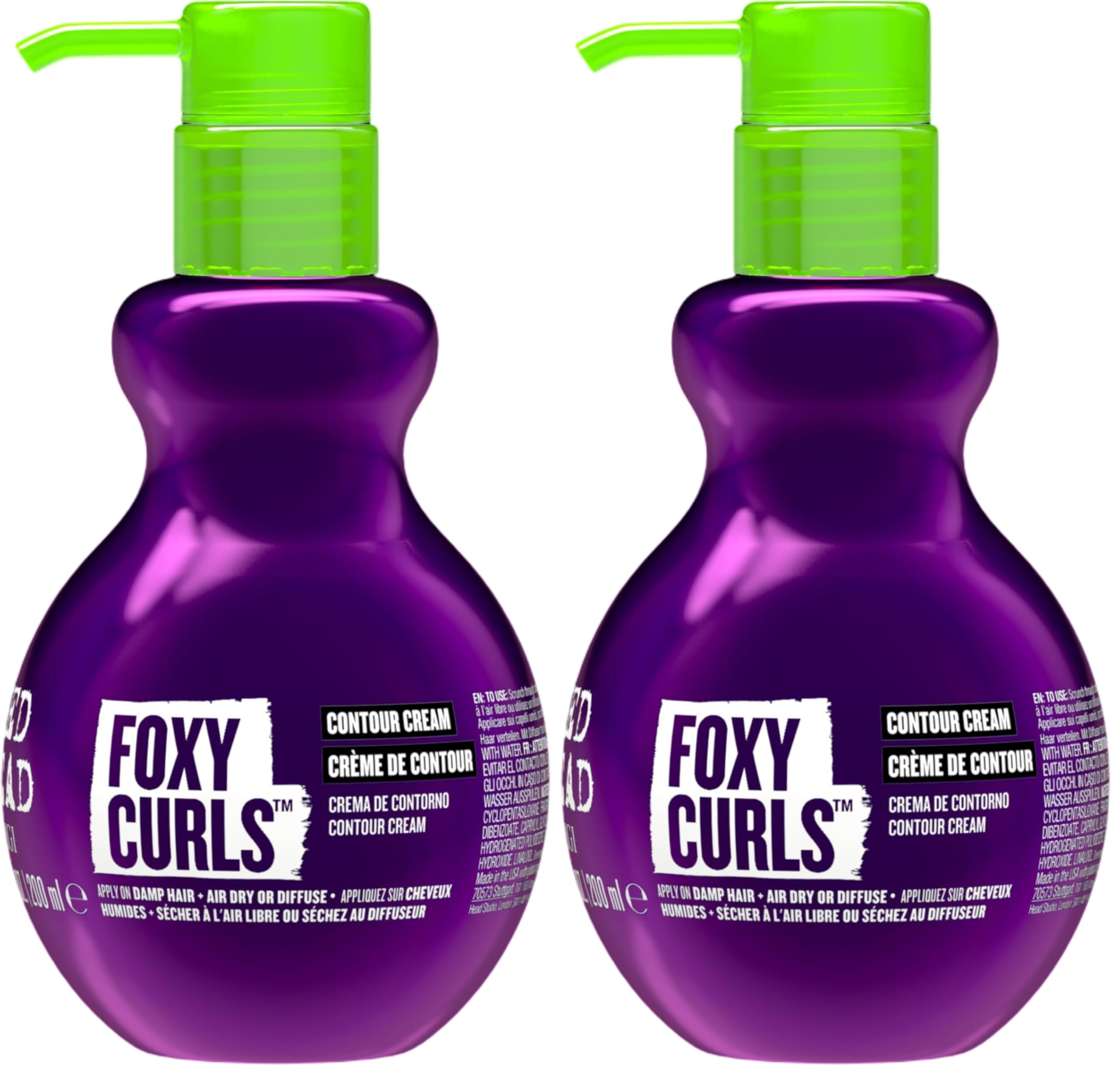 Bed Head by TIGI | Foxy Curls Lockencreme | Anti-Frizz-Haarprodukt für wunderschön definierte Locken | Für lockiges und gewelltes Haar | 200 ml (Packung mit 2)