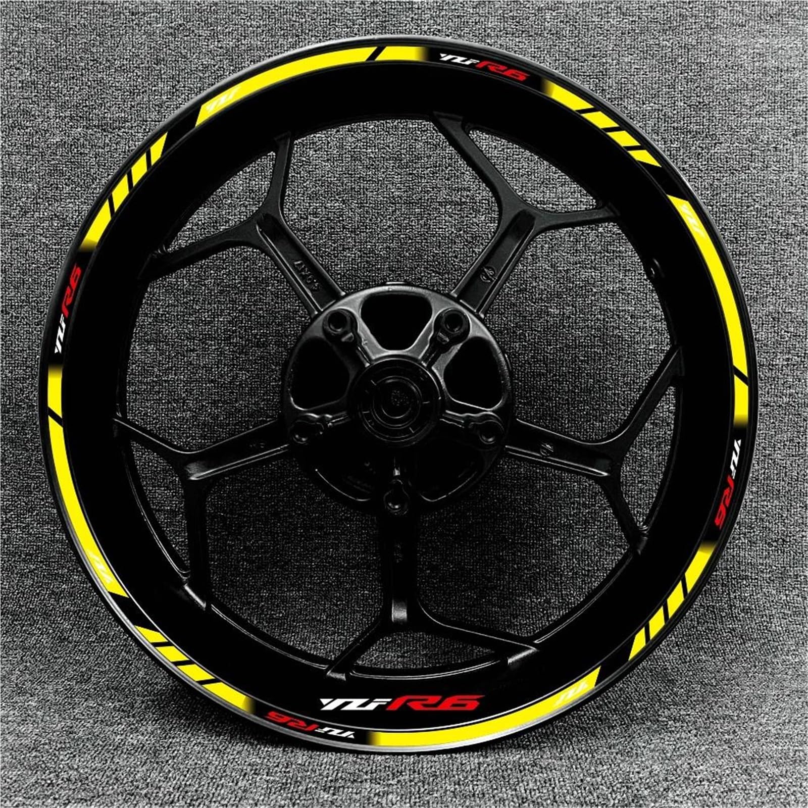 Wheel Stickers Motorcycle Rims Wheels Stickers for YZF R6 YZF-R6 YZFR6 17 Inch Wheel Reflective Waterproof Strips Decals Rim Reflective Decal
