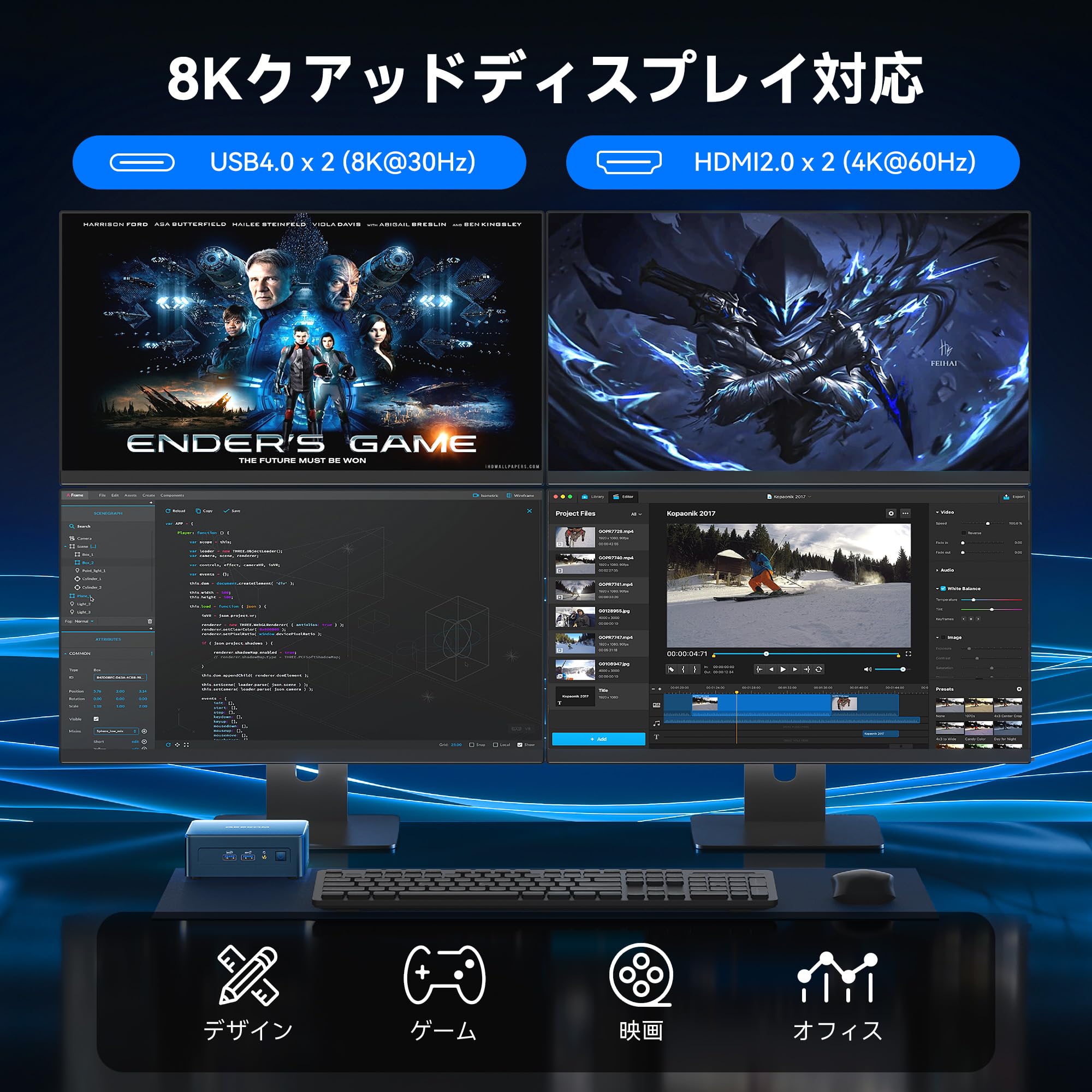 Amazon.co.jp: 【オフィス通信の頂点・法人向け】GEEKOM ミニPC Intel
