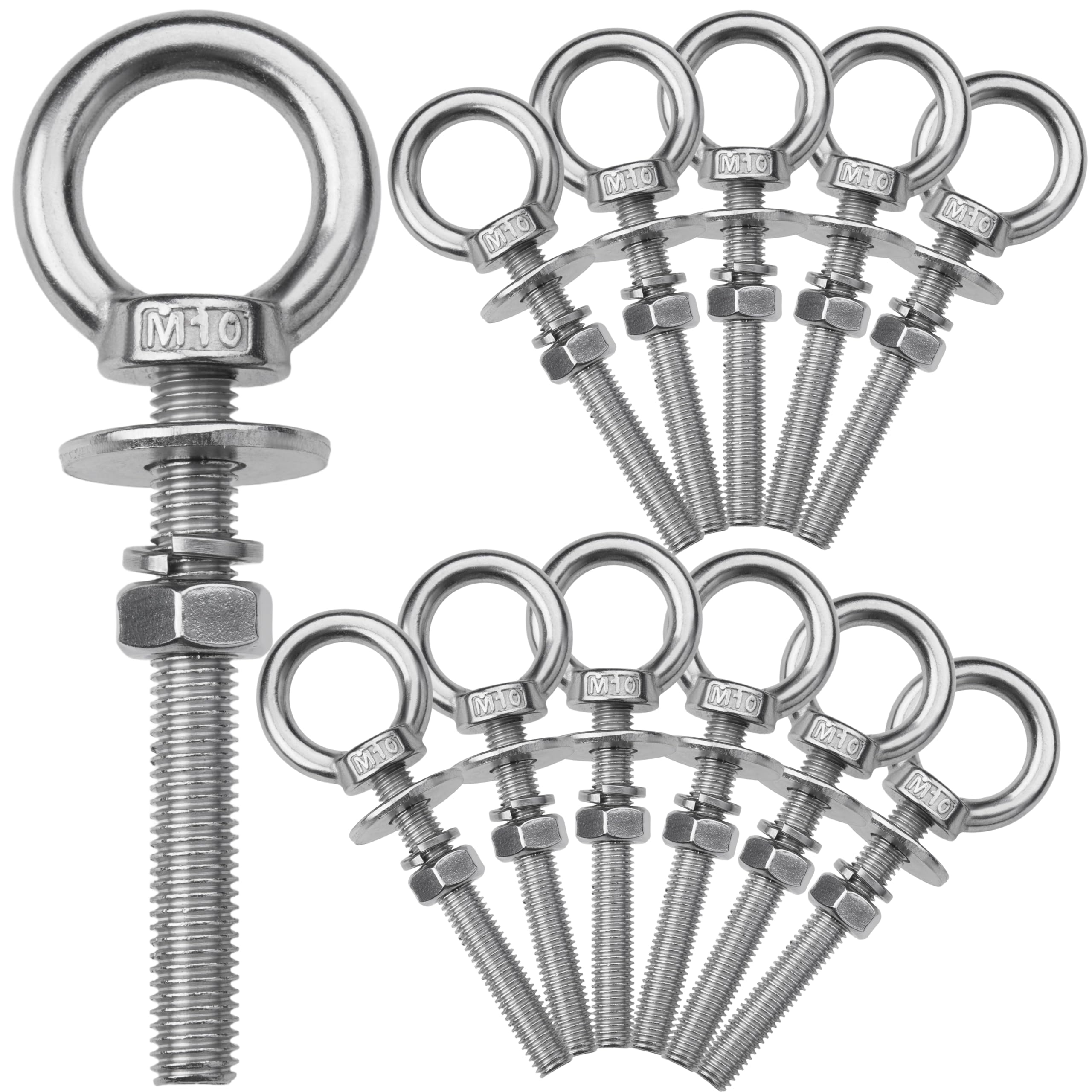M8 Stainless Steel Eye Bolts - 4 Pack -22