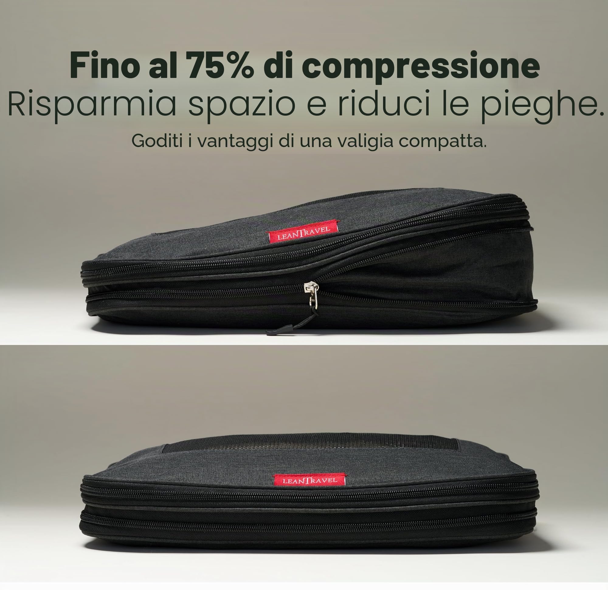 LeanTravel Imballaggio di compressione cubi organizzatori di bagagli per viaggi (3) Set