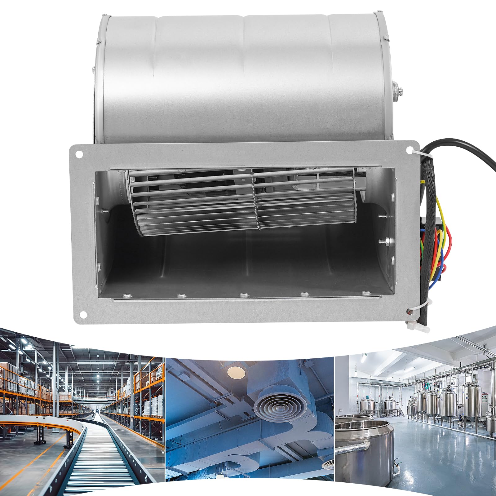 Ventilador radial industrial de 840 m³/h, 150 W, 220 V, ventilador radial con ventilador de presión para aplicaciones industriales y de refrigeración