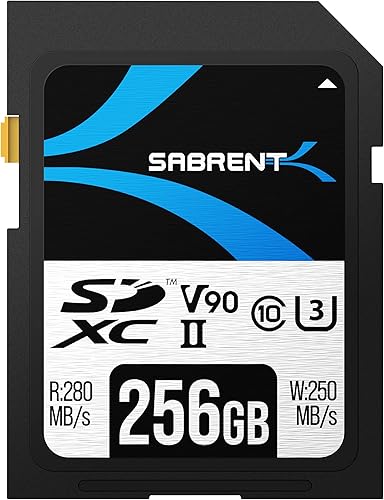 SABRENT Rocket v90 - Tarjeta de memoria SD UHS-II de 256 GB R280MBs W250MBs (SD-TL90-256GB)