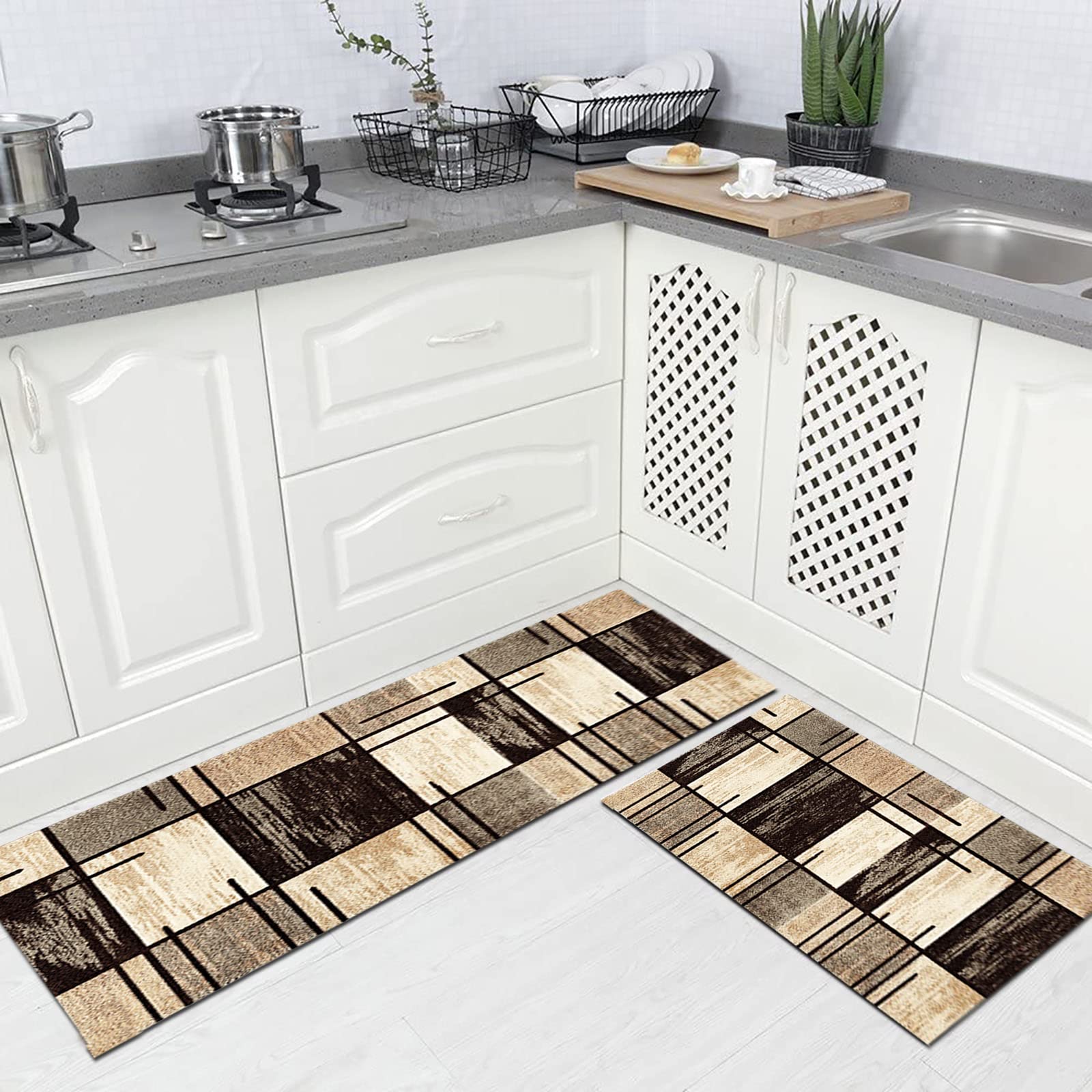 Tappeto Passatoia 80x200 Cm Lavabile Antiscivolo - Per Cucina, Ingresso, Soggiorno, Con Motivo Decorativo