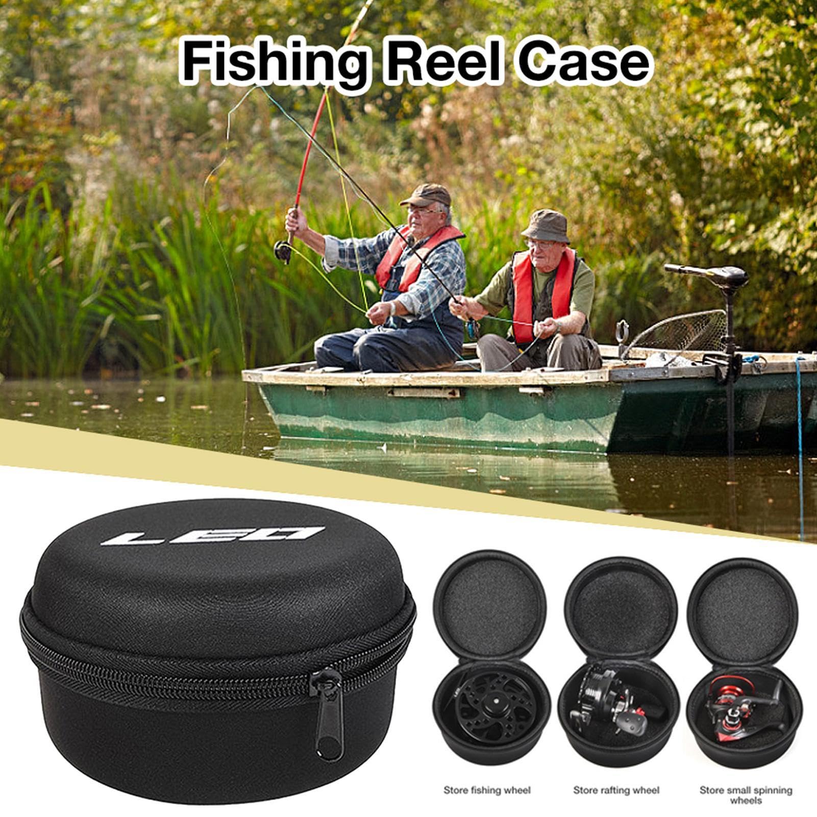 Générique Sac De Moulinet De Pêche | Housse De Protection en EVA pour Moulinet De Pêche | Rond Pochette De Rangement pour Pêche à La Carpe Roues | Sac pour Moulinet De Pêche à La Mouche