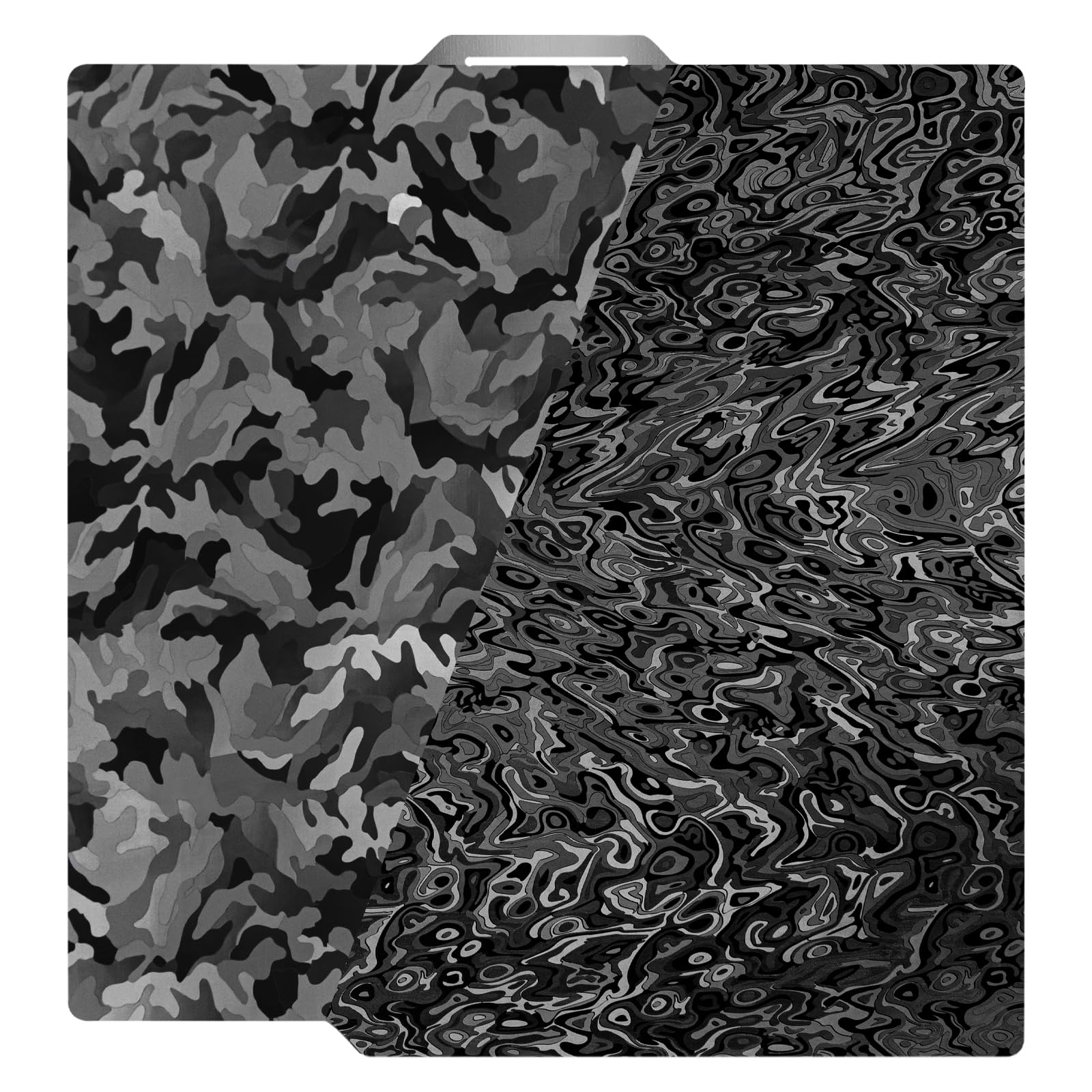 TIOPY 257x257mm Camouflage+Water Ripples Build Plate for Bambu-Lab 3D Printers, Textured Flexible Spring Steel Plate Effect Sheet for A1/X1/X1C/X1E/