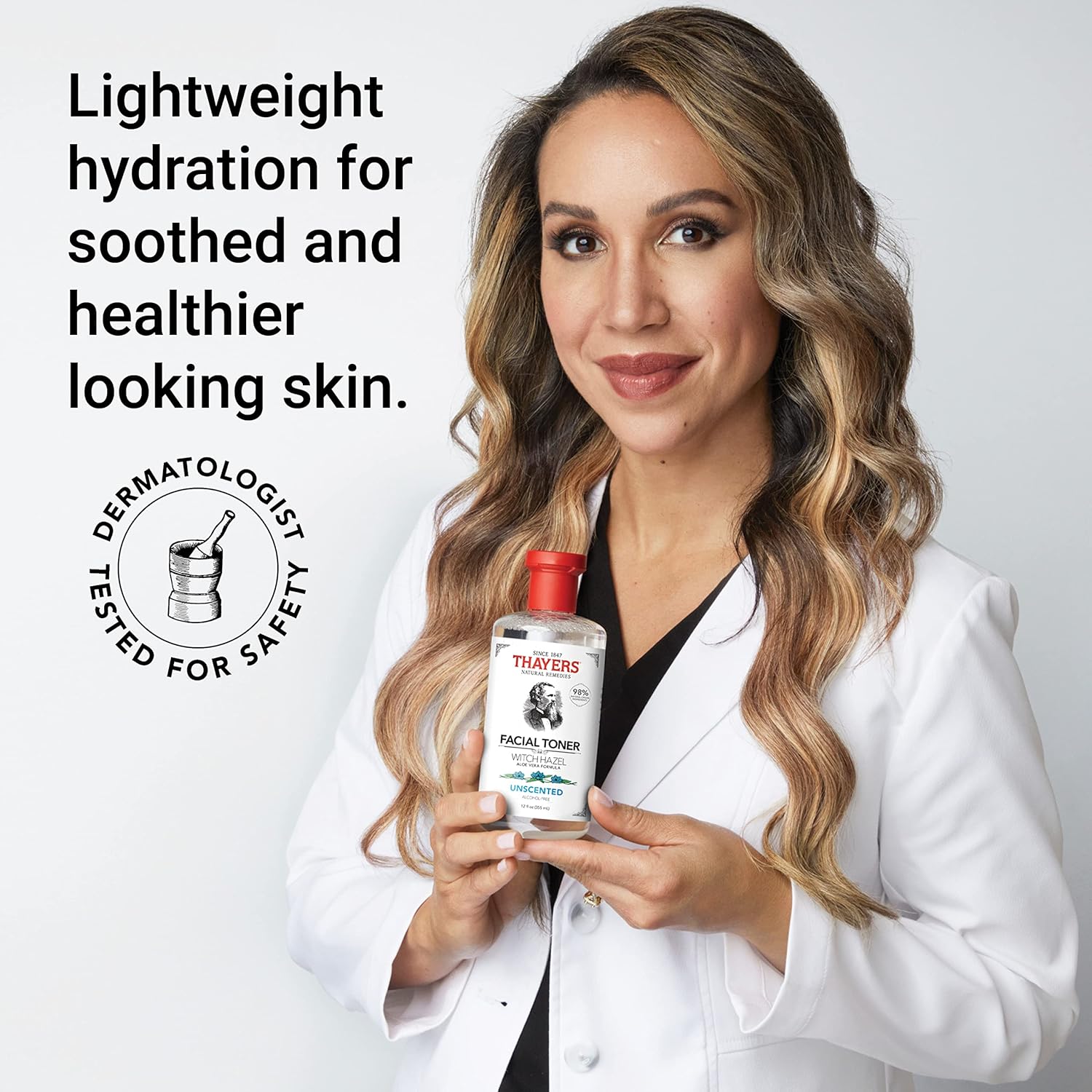 THAYERS Alcohol-Free Unscented Witch Hazel Facial Toner with Aloe Vera Formula, 12 oz