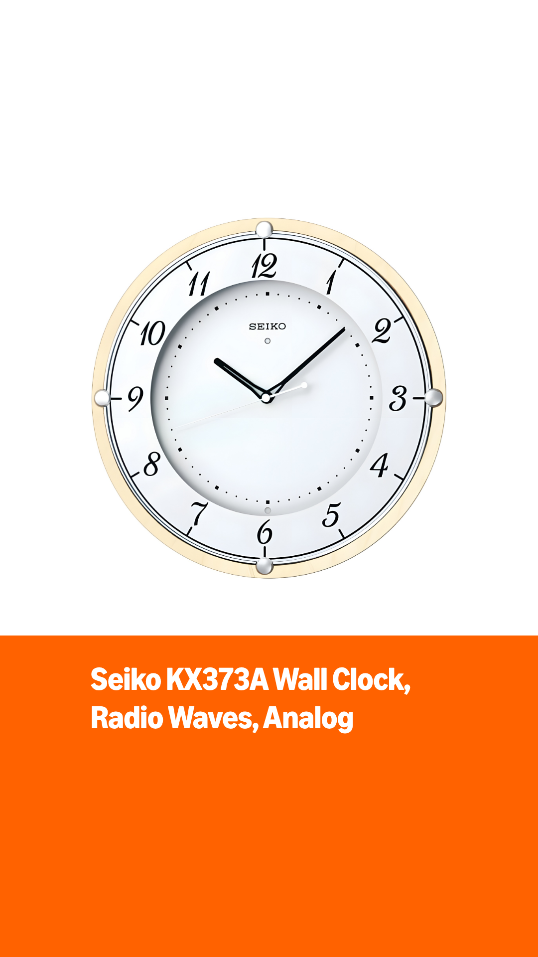 Reloj de pared Seiko KX373A analógico redondo miniatura 7
