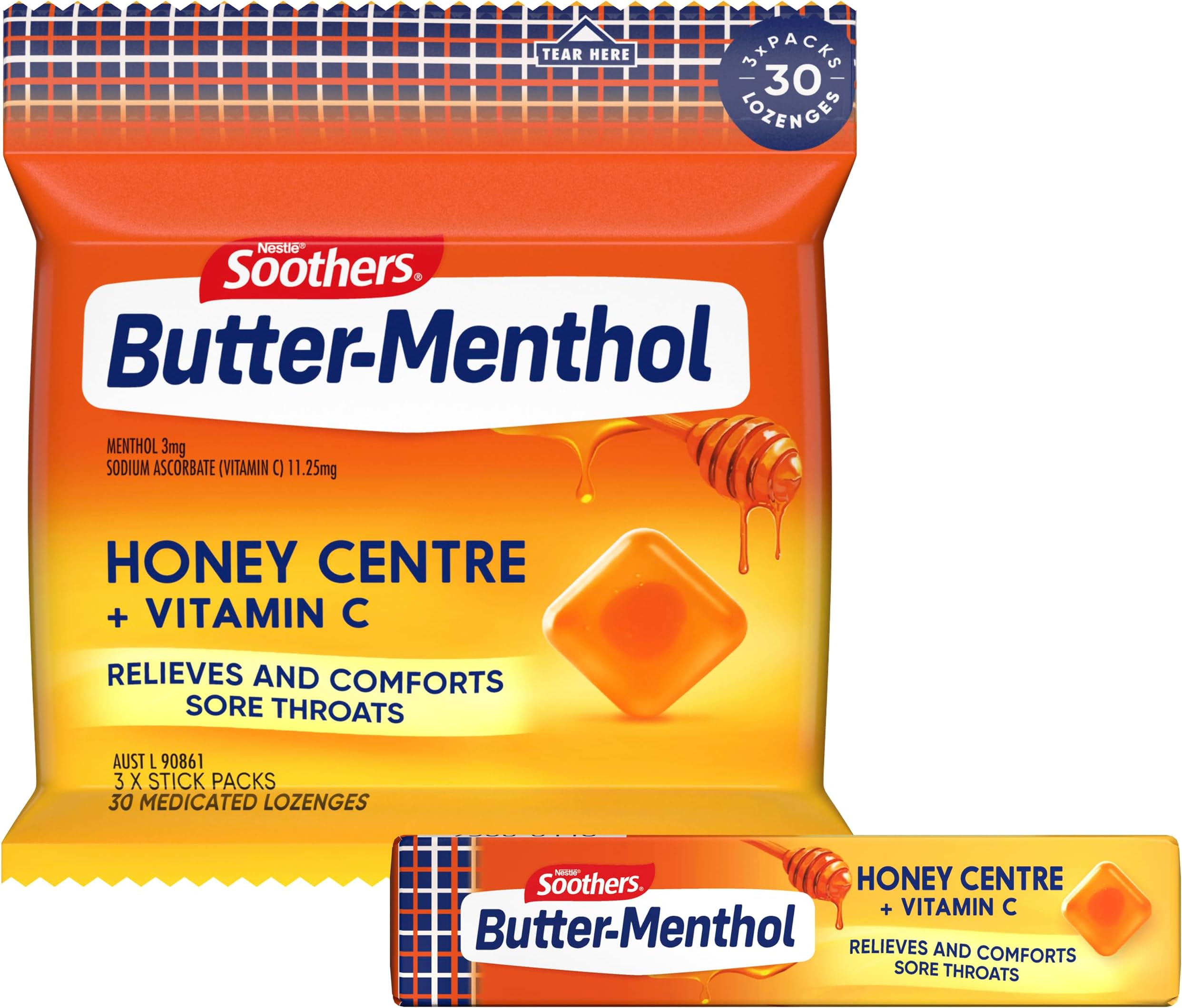 Buttermenthol Honey 3x10 Lozenge Multipack