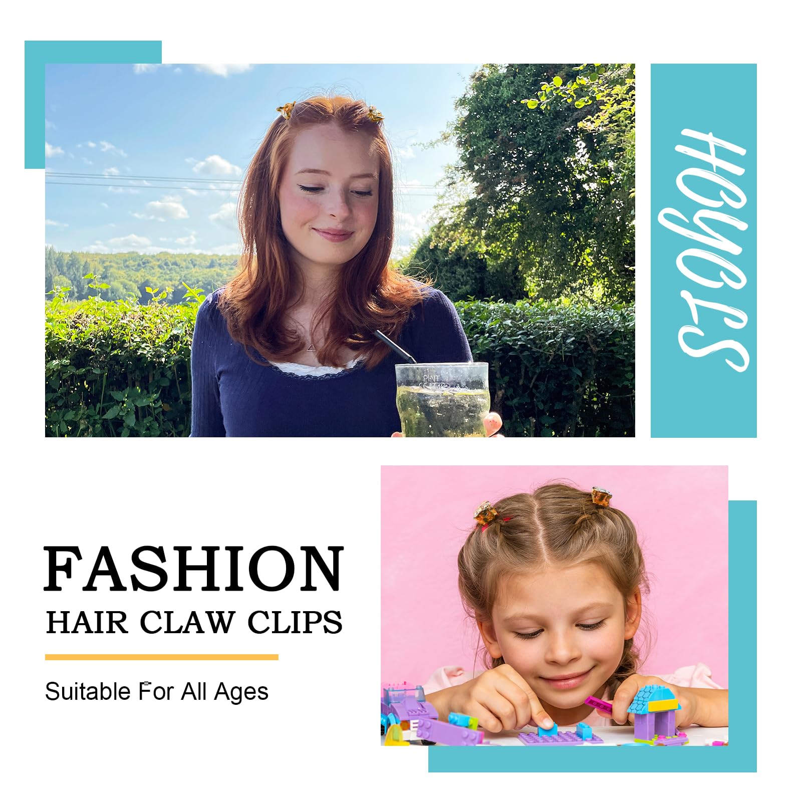 HOYOLS 36 Pcs Small Mini Hair Claw Plastic Jaw Clips for Women Girls Short Thin Hair Non-Slip No Crease Strong Grip Clamps Styling Accessories (Classic Mix Colors) - Image 4