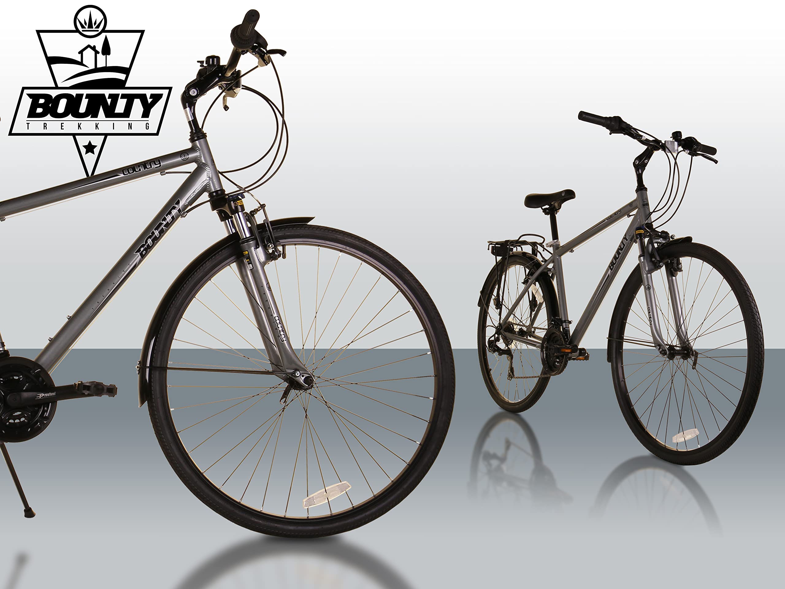 Bounty Country Hybrid Bike - Cuadro de aleación ligera, 18 velocidades Shimano, horquillas de suspensión Zoom - Perfecta para los entusiastas del ciclismo
