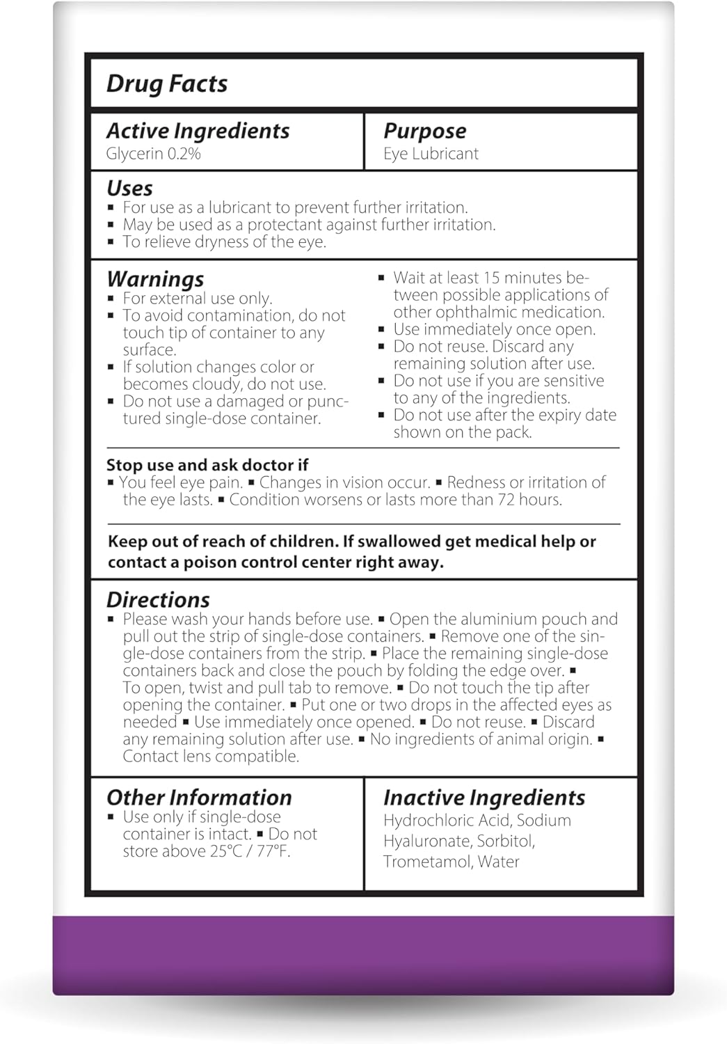 Optase Dry Eye Intense Drops, 30 Single Dose Vials – Preservative Free Eye Drops for Dry Eyes – Moderate to Severe Artificial Tears - Contact Lens Compatible - .01 fl oz per Vial - Image 3