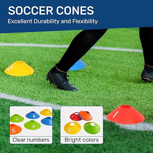 Miniatura 4 de sapsisel Equipo de entrenamiento de fútbol, juego de equipos de entrenamiento de agilidad, equipo de entrenamiento de fútbol de velocidad con