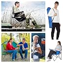 G-KARUNA Oversized Folding Camping Chair for Adults, Portable Heavy Duty Foldable Outdoor Chair with Carry Bag, Durable Nylon Fabric for Camping, Fishing, Hiking, Picnic, Beach & Travel (Navy Blue) gallery image