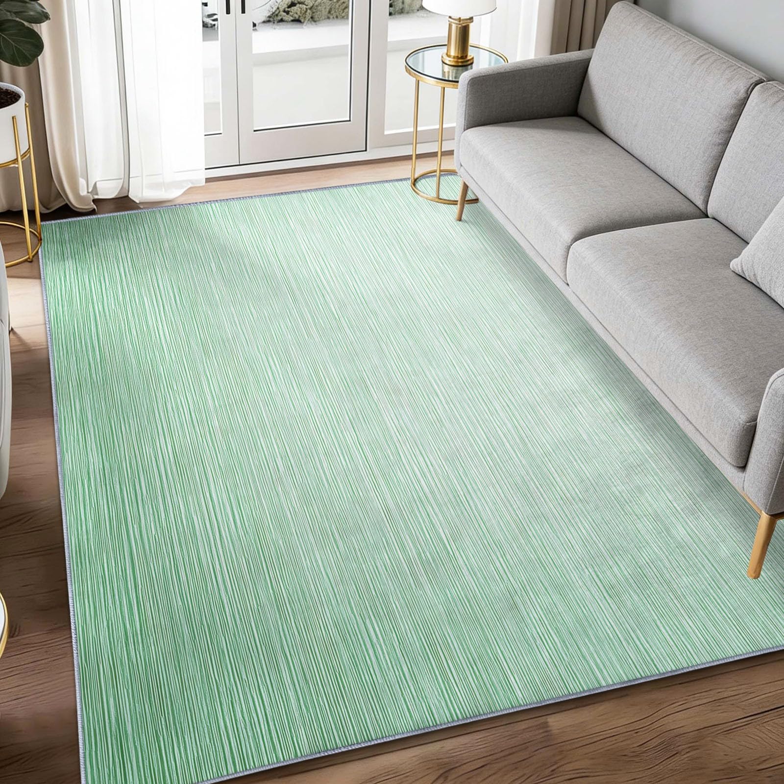 Tapis de salon texture vert clair idéal pour réchauffer l'ambiance du bureau