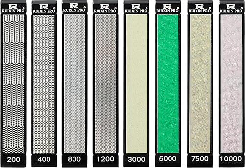Miniatura 6 de RUIXIN PRO - Juego de 8 piedras de afilar cuchillos de diamante para RUIXIN PRO RX-008 RX-009, kit de ángulo fijo, juego de piedra de afilar