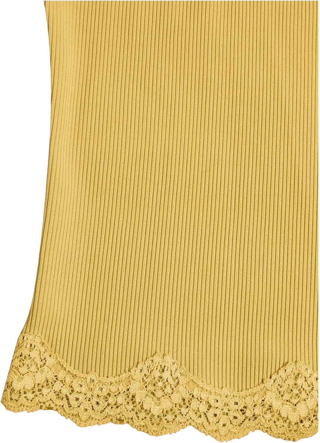 SOLY HUX Girl's Sleeveless Lace Trim Camisoles Spaghetti Strap Ribbed Crop Tank Tops