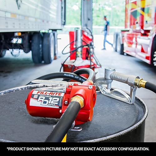 Miniatura 5 de Fill-Rite Bomba de transferencia de combustible portátil con cable de alimentación RD1212NN - 12 GPM con cable de alimentación Rojo