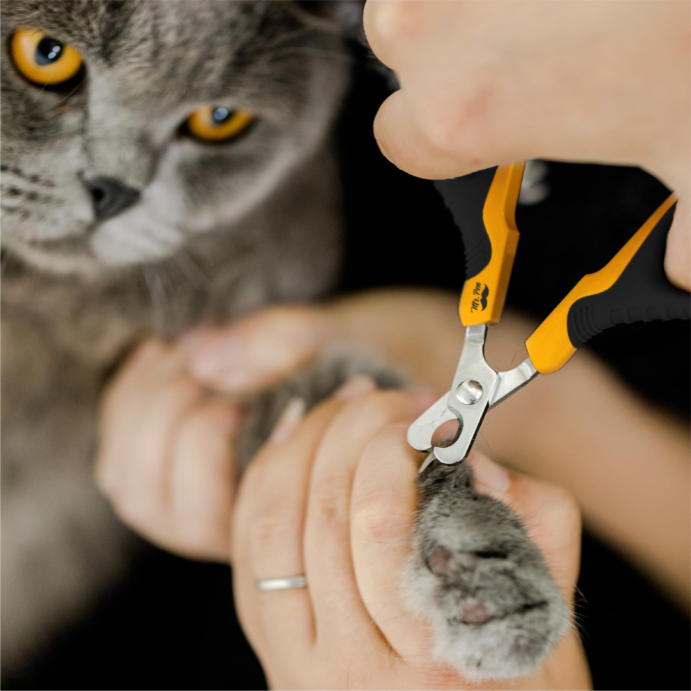 Mr. Pen Cat Nail Trimmer - Cat & Kitten Nail Clippers, Orange/Black - Image 4