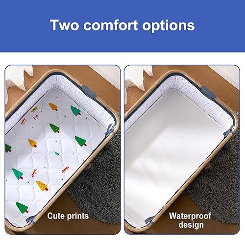 Miniatura 3 de Colchón para cuna de bebé de 30 x 20 pulgadas, soporte firme y cómodo, espuma premium, silencioso e inodoro, colchón hipoalergénico para cuna