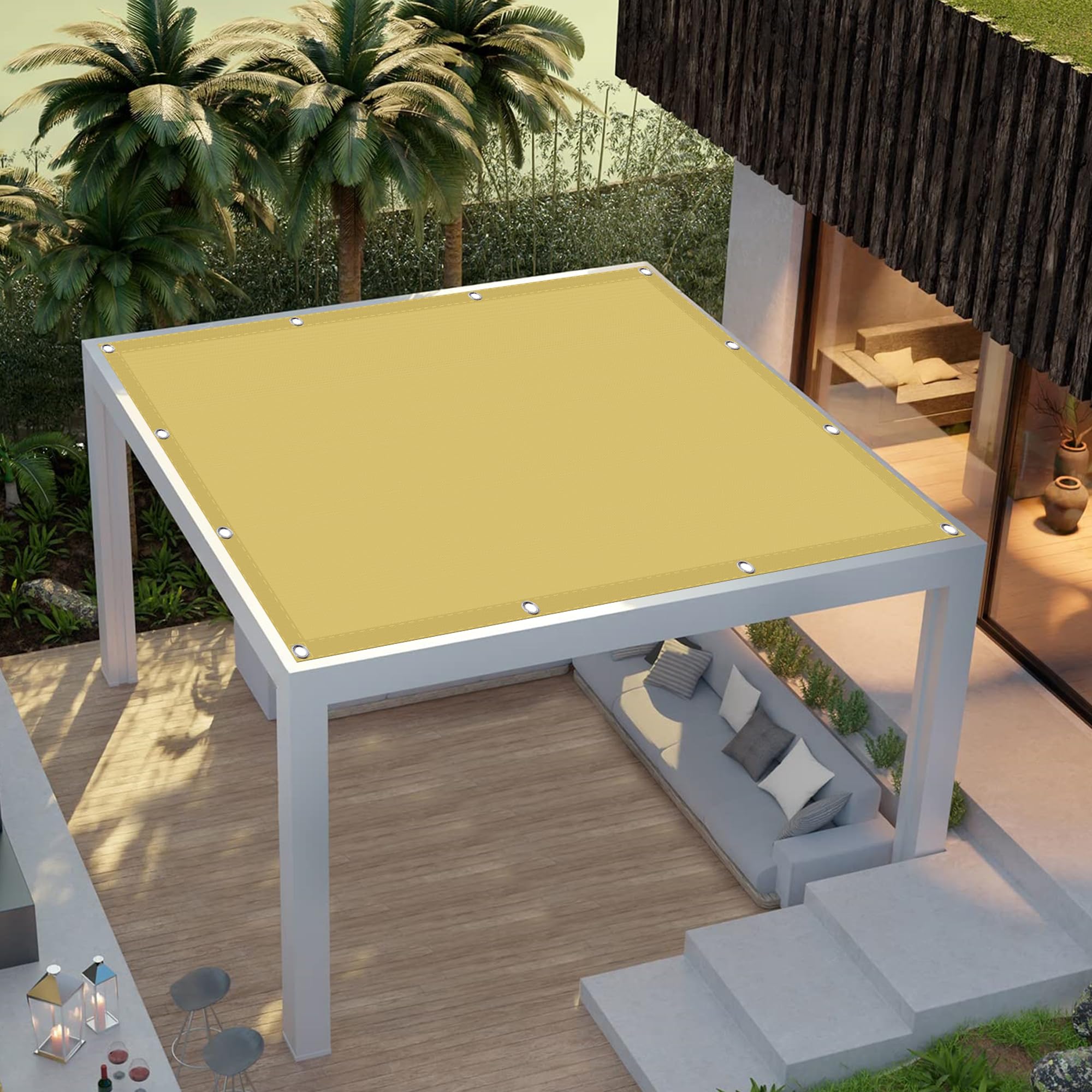 Voile d'ombrage de balcon et terrasse pour créer un coin frais