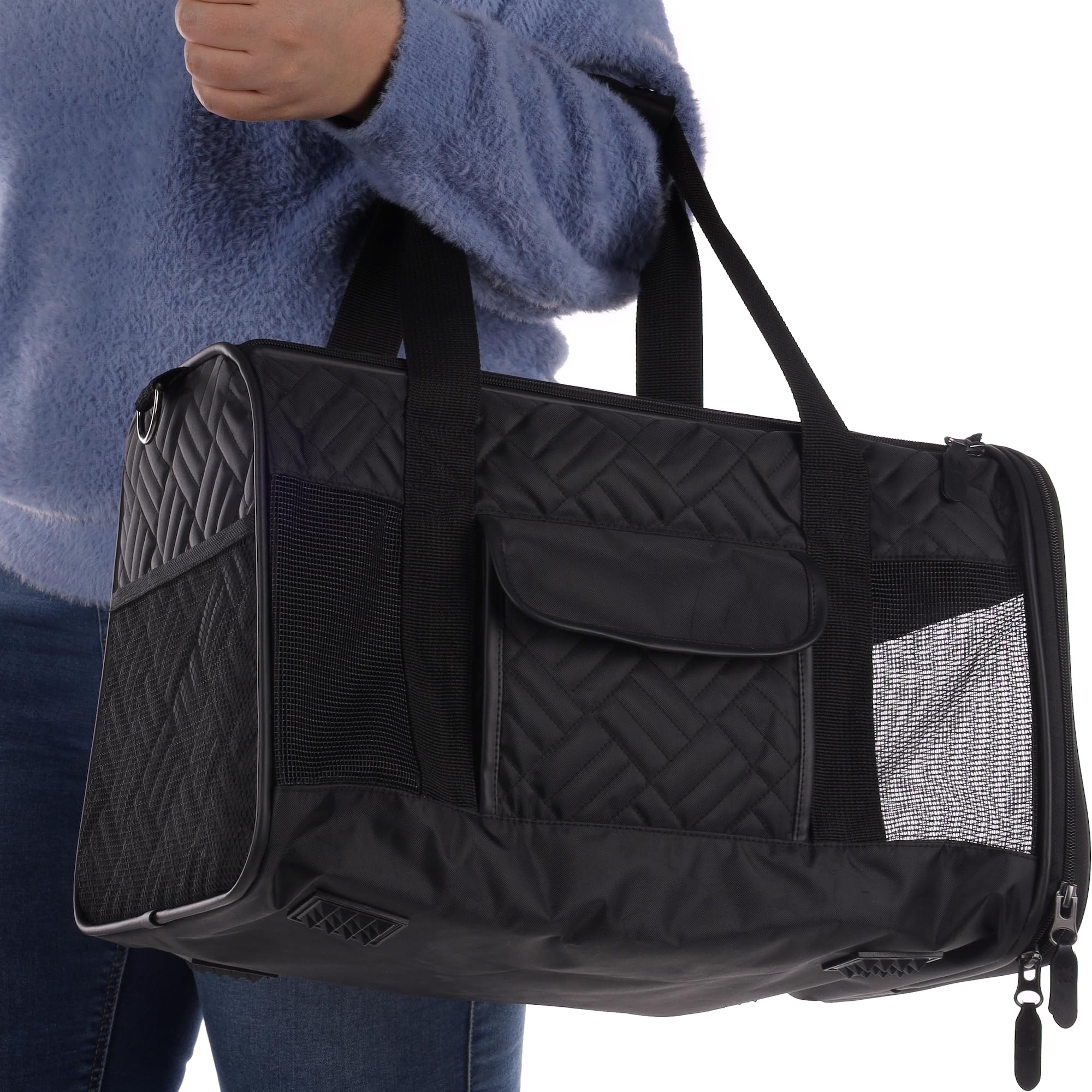 Transportín Gato – Perro – Jasmine – Bolsa en poliéster con ventilación y Asas Ajustables