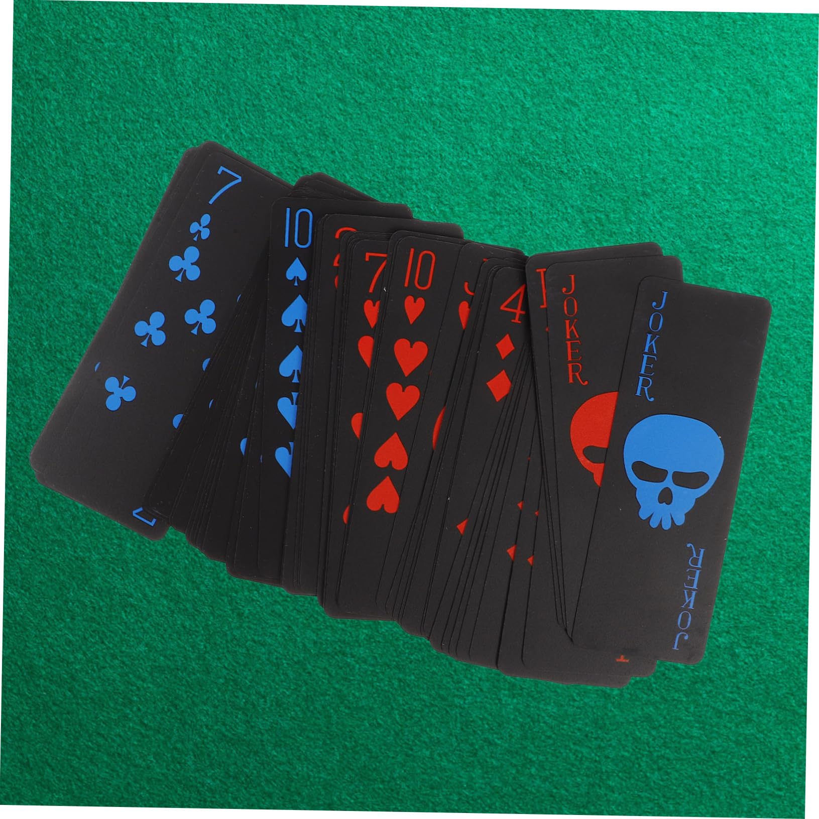 WOONEKY Mazzo Di Carte Da Poker in Pvc Di Plastica Con Motivo A Teschio Per Giochi Allaperto
