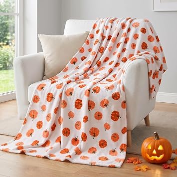 HITIME Cozy Blanket Printed Throw Halloween Collection Blanket - 300 GSM Fleece Blanket Throw Size for Home Decoration, Ultra Soft Microfiber Throw - 50" x 60" - I