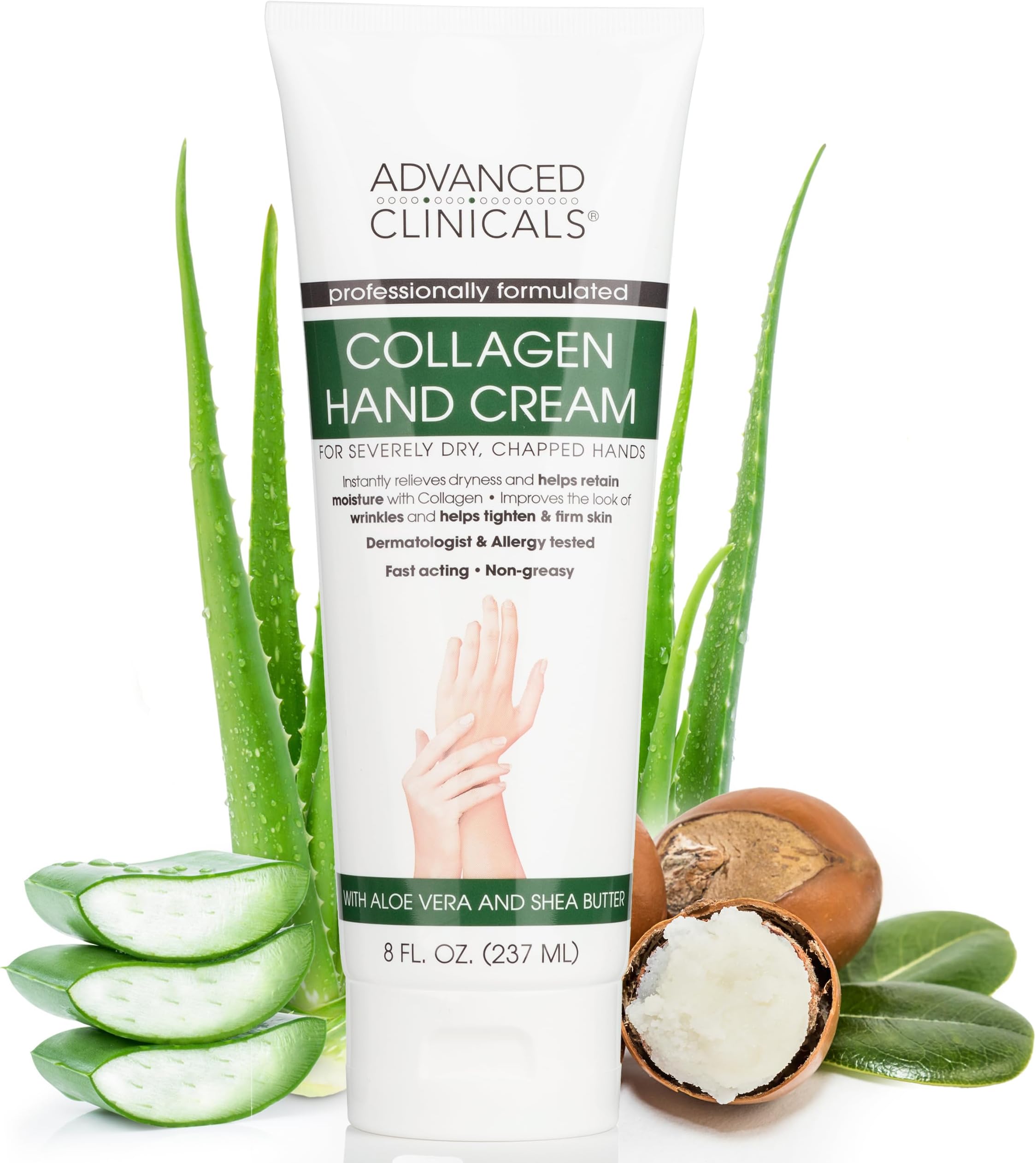 Plant Collagen Hand Cream for Dry Chapped Hands 237 ml