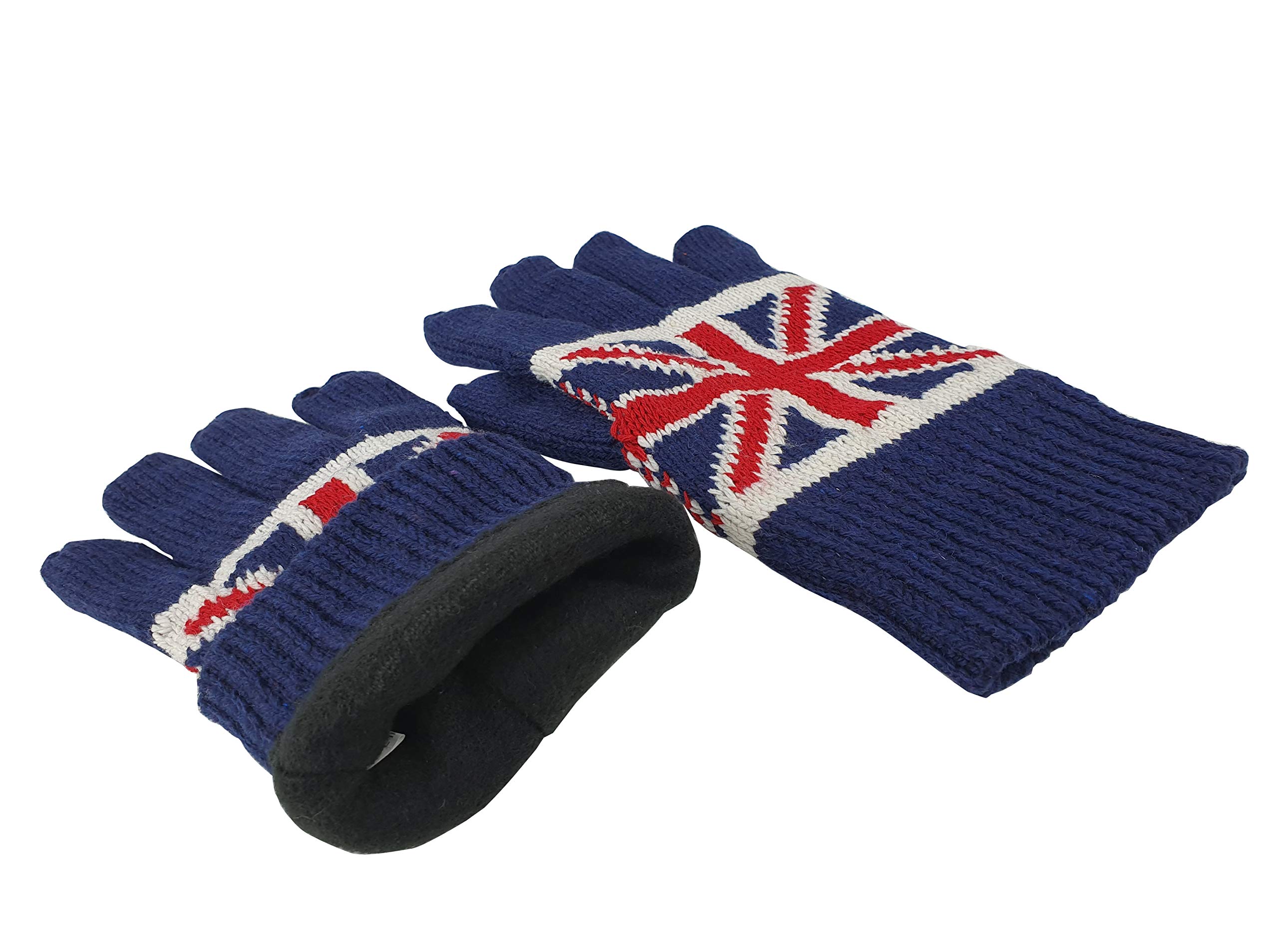 No.1 Gifts Union Jack British Flag Knitted Lined Woollen Warm  