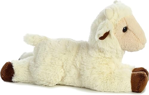 Miniatura 3 de Aurora® - Adorable Mini Flopsie™ cabrito de peluche - Animal de peluche, facilidad para jugar, compañero eterno - Blanco, 8 pulgadas