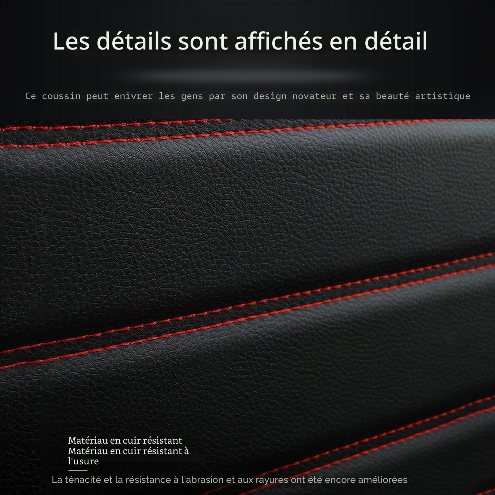 2 Housses de siège Auto, pour Toyota Hilux 2005-2025 Cuir PU imperméable Housses avec Poche Rangement Siège Résistant la poussière l'usure,C Black Red